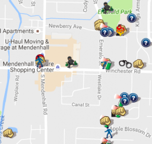 August 2016 Crime Map (spotcrime.com)