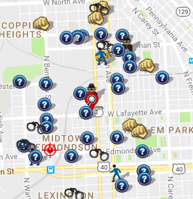 August 2016 Crime Map (spotcrime.com)