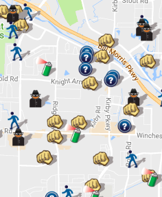 September 2016 Crime Map (spotcrime.com)