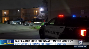 Houston, TX Apartment Complex Robbery/Shooting Leaves Teen Injured.