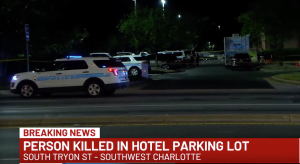 Embassy Suites Hotel Parking Lot Shooting in Charlotte, NC Leaves One Man Fatally Injured.