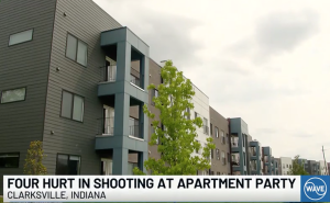 Four People Injured in Shooting at The Bend Apartment Complex Shooting in Clarksville, IN.